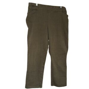 Croft & Barrow 16 Short Womens Green  Stretch Pants